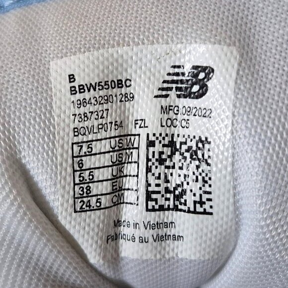 NEW New Balance 550 White University Blue Men's 6 Tennis Shoes Sneakers CLEAN - Picture 12 of 12